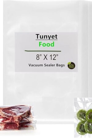 Vacuum Sealer Bags for Food 8? x 12?. Vacuum Seal Bags, BPA Free PreCut Quart Vacuum Seal Bags for Food (80, 8 x 12)