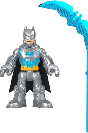 The Replacement Part for Imaginext Playset Inspired by DC Superfriends - HGX97 ~ Replacement Poseable Batman Figure and Blue Battle Accessory
