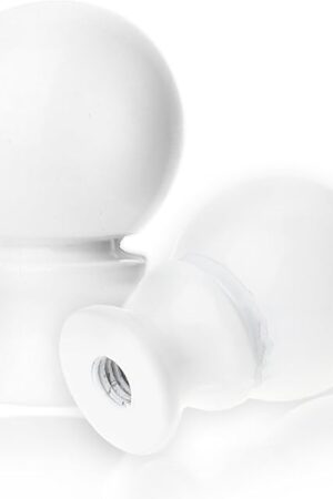 2 PCS Lamp Finials 1-1/2 Inch White Ball Knob Lamp Shade Finials for Lamps, Thread Size 1/2-28 Finial Lamp Shade Top Screw Lamp Topper Knob Lamp Decoration Lamp Shade Screw Cap for Table Floor Lamps