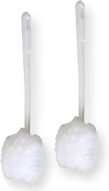 Amazon Brand | Ring King Toilet Bowl Mop for Deep Clean |Pack of 2 Long Plastic Handled Swab – 13 Inches Soft Toilet Brush for Dead Corner | Silk Scrubber for Toilet Bowl, Washbasin, Bathtub & Tiles