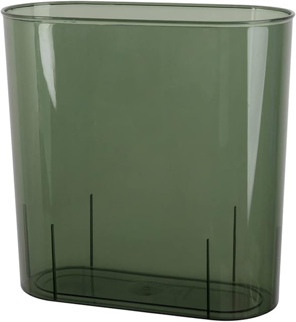 Anyoifax Small Trash Can Slim Garbage Can 3 Gallon Waste Basket Trash Bin Container for Bathroom, Bedroom, Living Room, Kitchen, Under Desk, Office, Colleg Dorm - Green