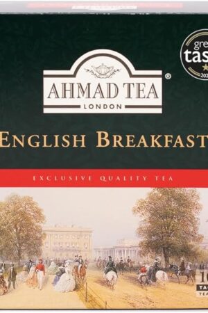 Ahmad Tea Black Tea, English Breakfast Teabags, 100 ct - Caffeinated and Sugar-Free