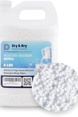 Dry & Dry Moisture Absorbers Refill Beads (8 LBS) - Dehumidifiers for Home Dehumidifier for Basement Dehumidifiers for Bedroom Small Dehumidifiers Dehumidifiers Moisture Absorbers