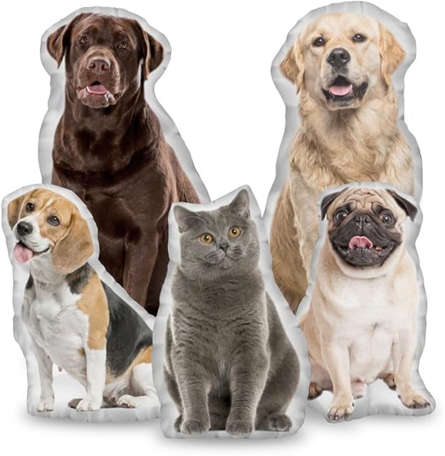 Custom Pet Pillow with Photo - Personalized Dog Cat Shaped Pillow - Personlized Pet Memorial Gifts for Loss of Dog - Bereavement Gift for Dog Lover - Dog Mom Gifts for Women