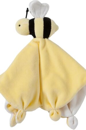Burt's Bees Baby Baby Plush Toy Lovey, Hold Me Bee Stuffed Security Blanket, Infants Comfort Object, Made with Organic Velour Shell with Polyester, Sunshine Color, Size 12x12x3 Inches