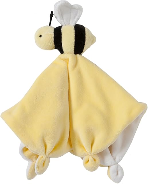 Burt's Bees Baby Baby Plush Toy Lovey, Hold Me Bee Stuffed Security Blanket, Infants Comfort Object, Made with Organic Velour Shell with Polyester, Sunshine Color, Size 12x12x3 Inches