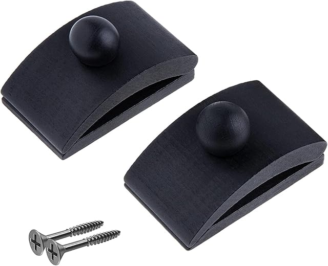 Classy Clamps Wooden Quilt Wall Hangers - 2 Large Clips (Black) and Screws for Wall Hangings - Tapestry Hangers / Quilt Hangers for Wall hangings - Quilt Clips / Wall Clips for Hanging / Quilt Rack