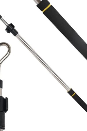 Clothes Hook Pole Heavy Duty, 36" to 65" Long Research Pole with Hook Sponge Long Handle Telescoping Pole Stainless Steel Tube S Hook Closet for Reaching Extending Rod Hang High Area Top