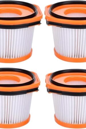 4 Pack WS620 WS632 Vacuum Filter Replacement for Shark Wandvac System WS620 WS630 WS631 WS632 WS633 WS642 XFFWV360 Improve Suction/Washable/Reusable Filter Perfect for Pet Hair, Dirt, Dust