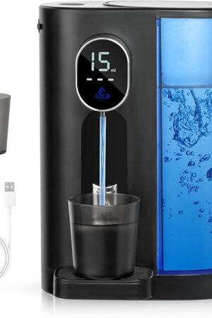 Automatic Mouthwash Dispenser for Bathroom: 20.3Oz Mouth Wash Dispensers with Magnetic Cup Holder, 4 Levels, Wall Mounted, Electric Auto Mouthwash Dispenser for Kids Adults, Bathroom Accessories Black