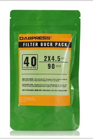 DABPRESS 40 Pack 2x4.5 Inch 90 Micron White Nylon Tea Filter Bags