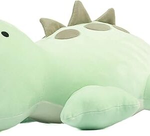 4LB Cute Weighted Stuffed Animals Plush - 24 inch Soft Weighted Dinosaur Plush Toy Pillow for Adults and Children (Green Dinosaur)