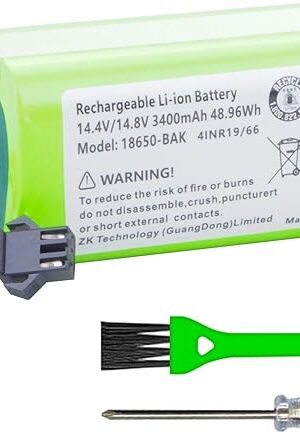 3400Mah Battery for Lefant M210 M210B M210P M213 M213S Series Robot Vacuum Cleaner 14.4V 36.3Wh with Installation Tools Vacuums Lithium Ion Batteria Replacement New