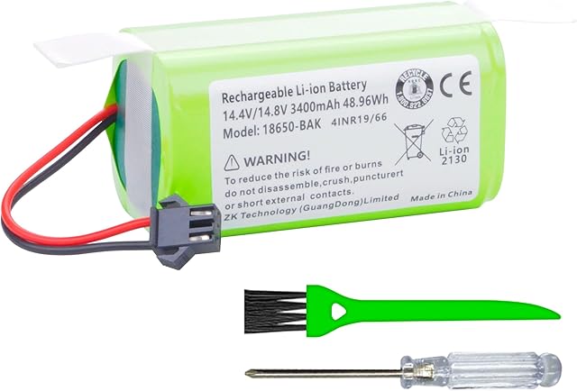 3400Mah Battery for Lefant M210 M210B M210P M213 M213S Series Robot Vacuum Cleaner 14.4V 36.3Wh with Installation Tools Vacuums Lithium Ion Batteria Replacement New