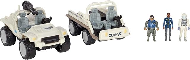 The Mattel Disney and Pixar Lightyear Small Vehicles & Figures Pack, 2 All-Terrain Trucks & 3 Character Figures, Hyperspeed Series