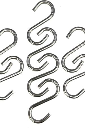 200Pcs 1 Inch Stainless Steel S Hook Curtain Hanging Connectors Mini S Shaped Hangers Ornament for DIY Jewelry Chain Hardware Pet Name Tag Lure and Assembly DIY Crafts Doll House Towel Hook Key Ring