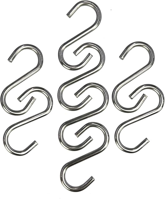 200Pcs 1 Inch Stainless Steel S Hook Curtain Hanging Connectors Mini S Shaped Hangers Ornament for DIY Jewelry Chain Hardware Pet Name Tag Lure and Assembly DIY Crafts Doll House Towel Hook Key Ring