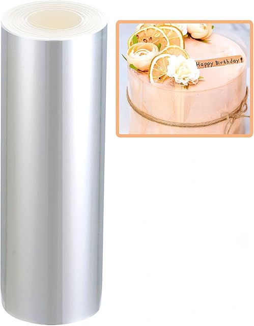 Acetate Cake Collar 8 x 394inch Transparent Cake Rolls, Clear Acetate Sheets Mousse Chocolate Collar Acetate Roll for Baking Surrounding Edge Decorating