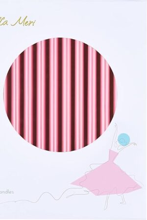 Bella Meri Pink Long Thin Metallic Birthday Candles, Cake Candles, Birthday Parties, Wedding Decorations, Party Candles