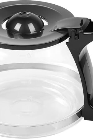 4-Cup Glass Carafe fits for Mr.Coffee,Universal Coffee Pot Machine Glass Carafe Decanter Replacement Accessory with Easy Pour Spout and Comfortable Grip Handle