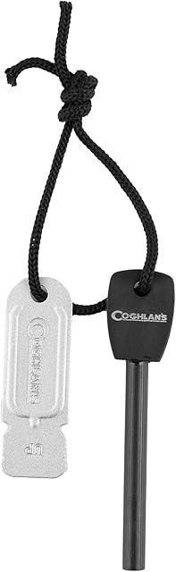 Coghlan's Flint Striker Firestarter Tool for Camping, Hiking, Emergency Survival, and Outdoor Ignition – Durable Ferrocerium Rod with Waterproof Portable Design