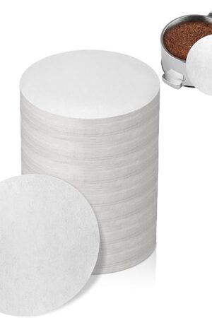 500 Pcs Coffee Paper Filter for Espresso Coffee Maker, 58 mm Unbleached Espresso Filter Puck Screen Portafilter Paper Compatible with Breville Barista, Mr. Coffee and Other Espresso Machine