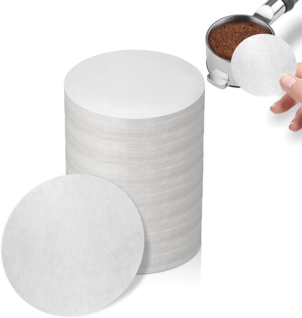 500 Pcs Coffee Paper Filter for Espresso Coffee Maker, 58 mm Unbleached Espresso Filter Puck Screen Portafilter Paper Compatible with Breville Barista, Mr. Coffee and Other Espresso Machine