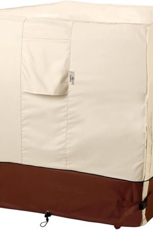 Air Conditioner Cover for Outside Units-30'' Durable 600D AC Cover for Outside Unit Waterproof & Resistant AC Unit Covers Outdoor Central Square Fits up to 30 x 30 x 32 inches