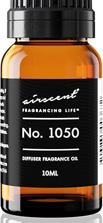 AirScent Hotel Diffuser Oil No. 1050 Inspired by The Warm Vanilla 5 Star Hotel Scent - Fragrance Oil for Ultrasonic and Waterless Diffusers and Crafting - 10 mL, 0.34 fl oz Glass Dropper Bottle
