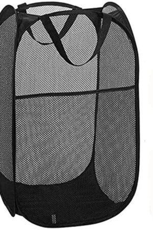 DurReus Foldable Large Pop Up Laundry Hamper with Pocket for Dirty Clothes,Sporting Goods,Baby Toys,Dorm Laundry Basket Rectangle Black