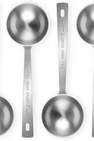 4Pcs Coffee Scoop Spoon - 1 Tablespoon 15ML Stainless Steel Long Handle Measuring Spoons for Ground Coffee, Loose Tea and Powder