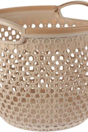 Alipis Large Decorative Storage Basket Woven Waterproof Handles for Laundry Pantry Bedroom