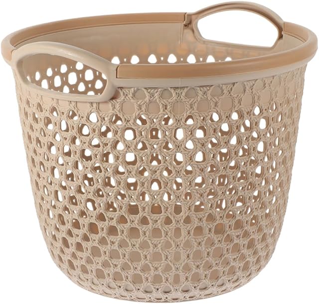 Alipis Large Decorative Storage Basket Woven Waterproof Handles for Laundry Pantry Bedroom
