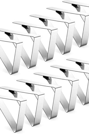 12 Pack Tablecloth Clips - Heavy Duty Picnic Table Clips, Stainless Steel Table Cloth Cover Clamps, Table Cloth Holders Ideal for Restaurant Picnics Marquees Weddings Graduation Party