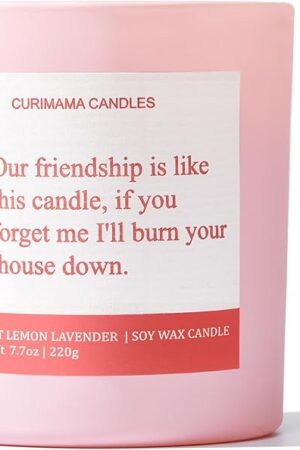 Birthday Gifts for Women Best Friends, Funny Birthday Gift for Sister Friendship, Cool Bestie Gift Ideas for Women Females Bestie, Lemom Lavender Scented Candles 7.7oz