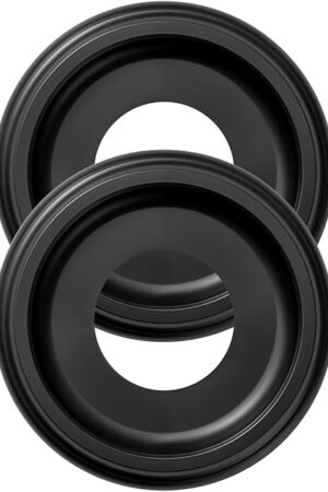 2 Pack Black Molded Nylon Ceiling Medallion for Light Fixtures and Ceiling Fans 10"OD x 4"ID x 1"P (Fits Canopies up to7-1/4")