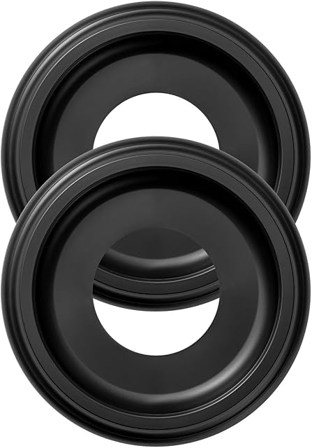 2 Pack Black Molded Nylon Ceiling Medallion for Light Fixtures and Ceiling Fans 10"OD x 4"ID x 1"P (Fits Canopies up to7-1/4")