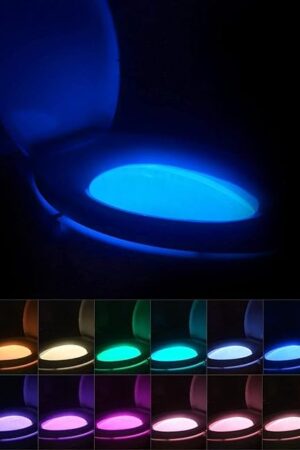 Chunace Toilet Bowl Night Light Motion Sensor, Multi Color LED Gadgets for Bathroom Accessories Decor, Cool Stuff Gag White Elephant Gift for Men, Adult, Kids Funny Stocking Stuffers 2025