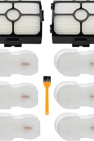 Vacuum Filter Replacement for Shark HZ3002 HZ3000 Stratos Ultralight Corded Stick Vacuum Cleaner, Replace part XFFKHZ3000 XHFHZ3000, 2 HEPA Filter & 6 Foam and Felt Filters