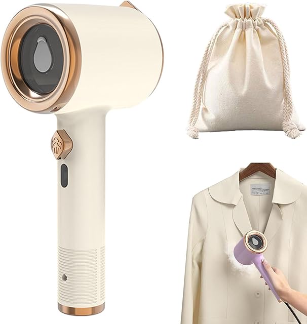 Portable Mini Ironing Machine, Handheld Mini Ironing Machine Travel and Handheld, Portable Mini Steam Iron, Portable Iron Steamer for Clothes, Mini Handheld Garment Steamer (White)