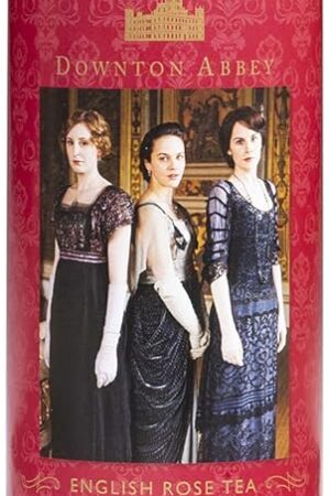 The Republic of Tea Downton Abbey Premium English Rose Tea, 36 Tea Bags, Rose Hibiscus, Caffeine Free