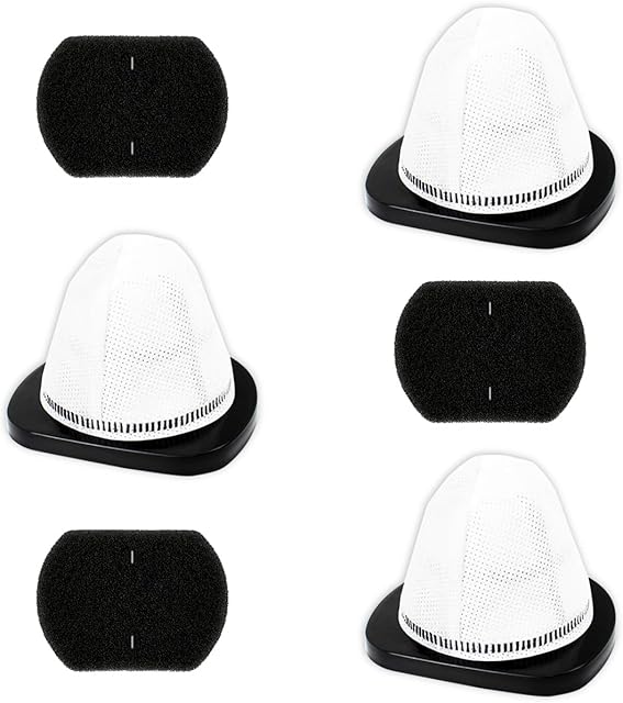 2030 Vacuum Filters for Bissell 2030B, 2030J, 2030K, 2030L, 2030U, 3346, 3346W, 2030, 20303, 20306, 20307, 20309, Compare to Part # 1611501,3 Pack Vacuum Filters & 3 Pack Foam Filter