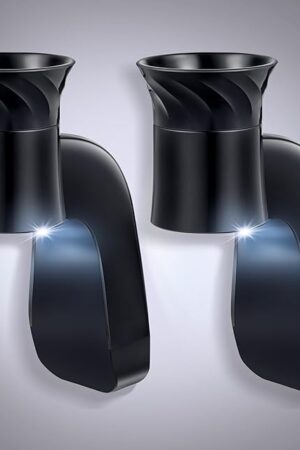 2 Pcs Wall Fragrance Plug with Night Light Compatible with Bath and Body Works WallFlower Refills (No Fragrance Included), ETL Certified, Rotatable Scent Control Plug for Home/Office (Black)