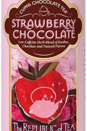 The Republic of Tea Strawberry Cuppa Chocolate Tea, 36 Tea Bag Tin