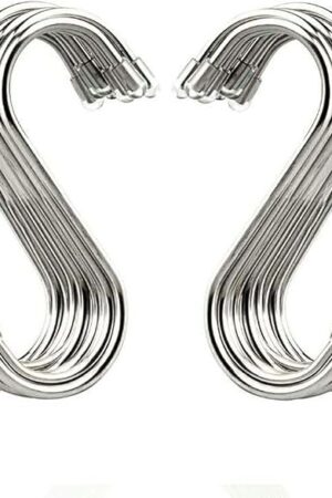 20 Pack S Shaped Hooks Stainless Steel Metal
