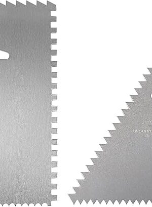 Ateco Decorating Comb & Icing Smoother, 4 Sided Baking Supplies, 6 x 3.75, Silver