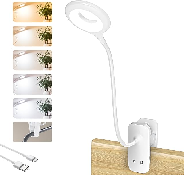 CUHIOY Clip on Reading Light, 5 Colors