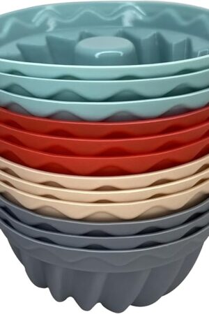 12 Pcs Bakeable Silicone Mini Chocoflan Cake & Pumpkin Cake Molds - Reusable Jelly Molds for Baking