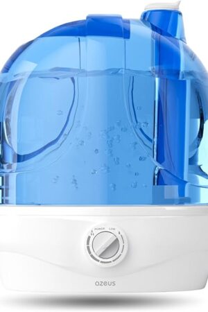 AZEUS Humidifiers, 2.8L Ultrasonic Cool Mist Humidifier for Large Room Babies Office, Quiet Humidifiers with Microporous filters, Lasts up to 50 Hours, Auto Shut-Off (BPA-Free)