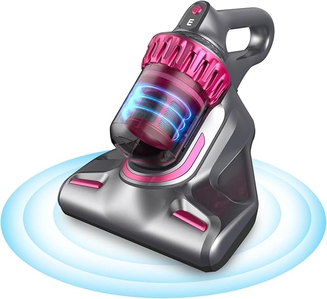 Mattress Vacuum Cleaner, 3-in-1 Bed Vacuum Cleaner Handheld Cordless with UV Light, HEPA Filter,10Kpa Strong Suction,Low Noise,Suitable for Dust, Pet Hair, Etc (Grey)
